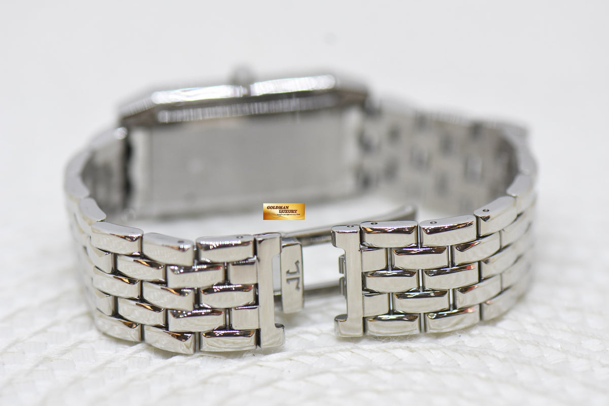 [SOLD] JLC REVERSO LADIES STEEL IN BEADED BRACELET MANUAL 260.8.86 (MINT)