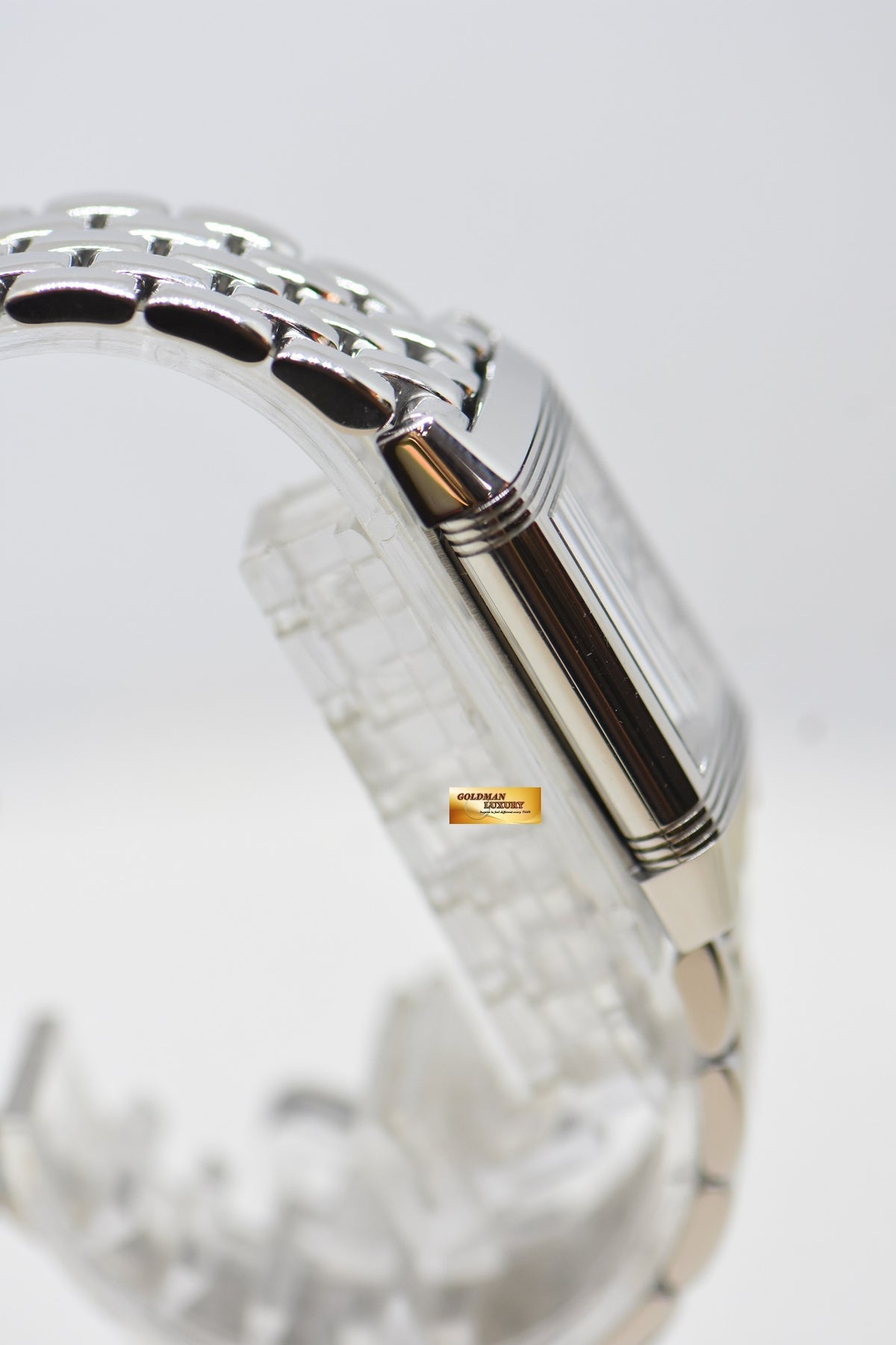 [SOLD] JLC REVERSO LADIES STEEL IN BEADED BRACELET MANUAL 260.8.86 (MINT)