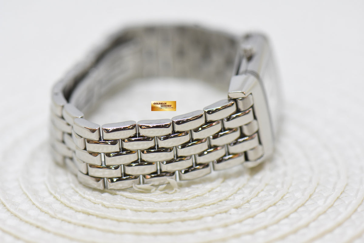 [SOLD] JLC REVERSO LADIES STEEL IN BEADED BRACELET MANUAL 260.8.86 (MINT)