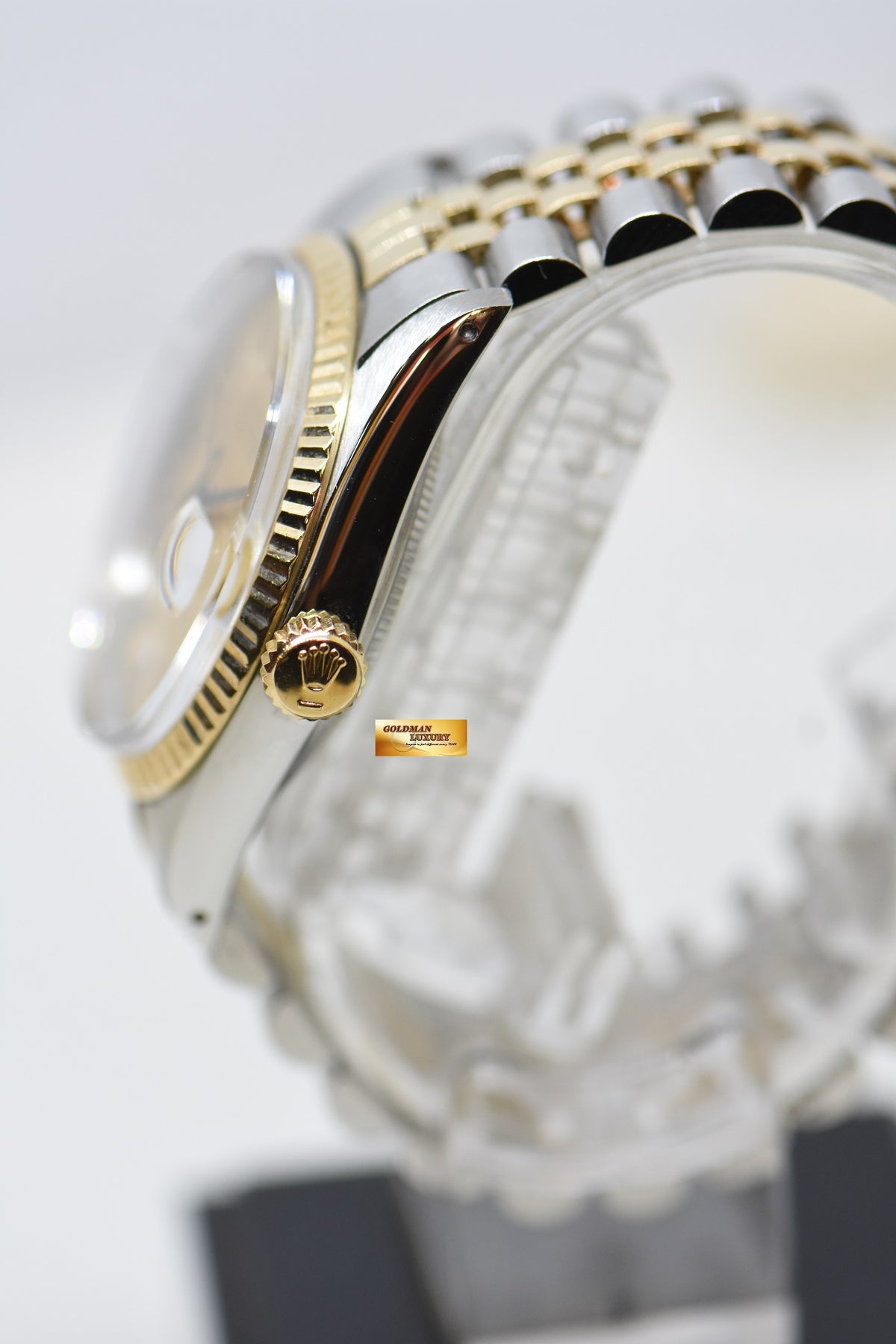 [SOLD] ROLEX OYSTER DATEJUST 36mm HALF-GOLD IN JUBILEE BRACELET GOLD BUCKLEY DIAL 16013 (QUICKSET-DATE) (VINTAGE)