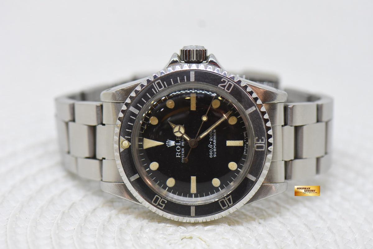 [SOLD] ROLEX OYSTER SUBMARINER NO DATE 40mm FEET FIRST MATTE DIAL 5513 (VINTAGE)