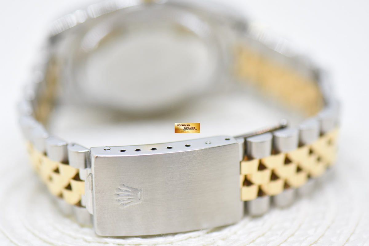 [SOLD] ROLEX OYSTER DATEJUST 36mm HALF-GOLD IN JUBILEE BRACELET GOLD DIAMOND DIAL 16233 (MINT)