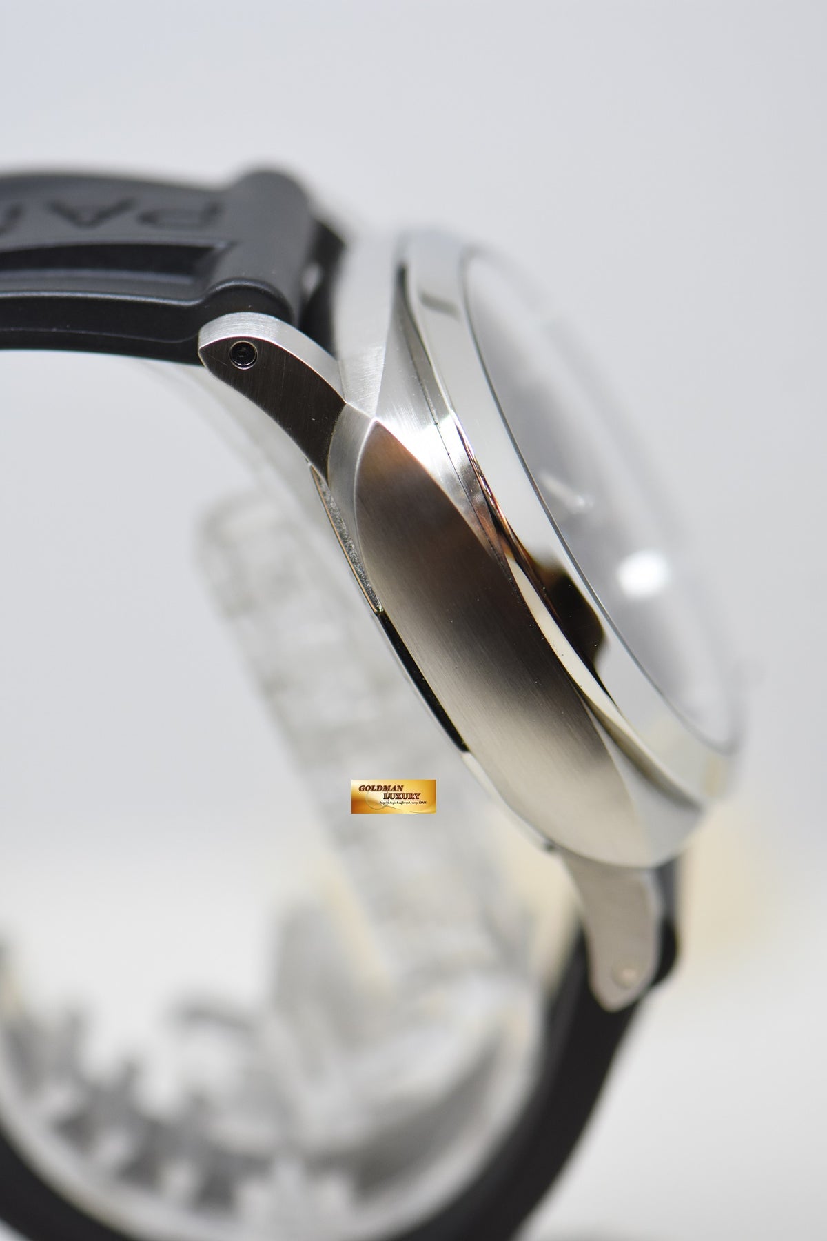 [SOLD] PANERAI LUMINOR 1950 GMT POWER RESERVE 44mm STEEL IN RUBBER STRAP AUTOMATIC BLACK PAM 1321 (MINT)