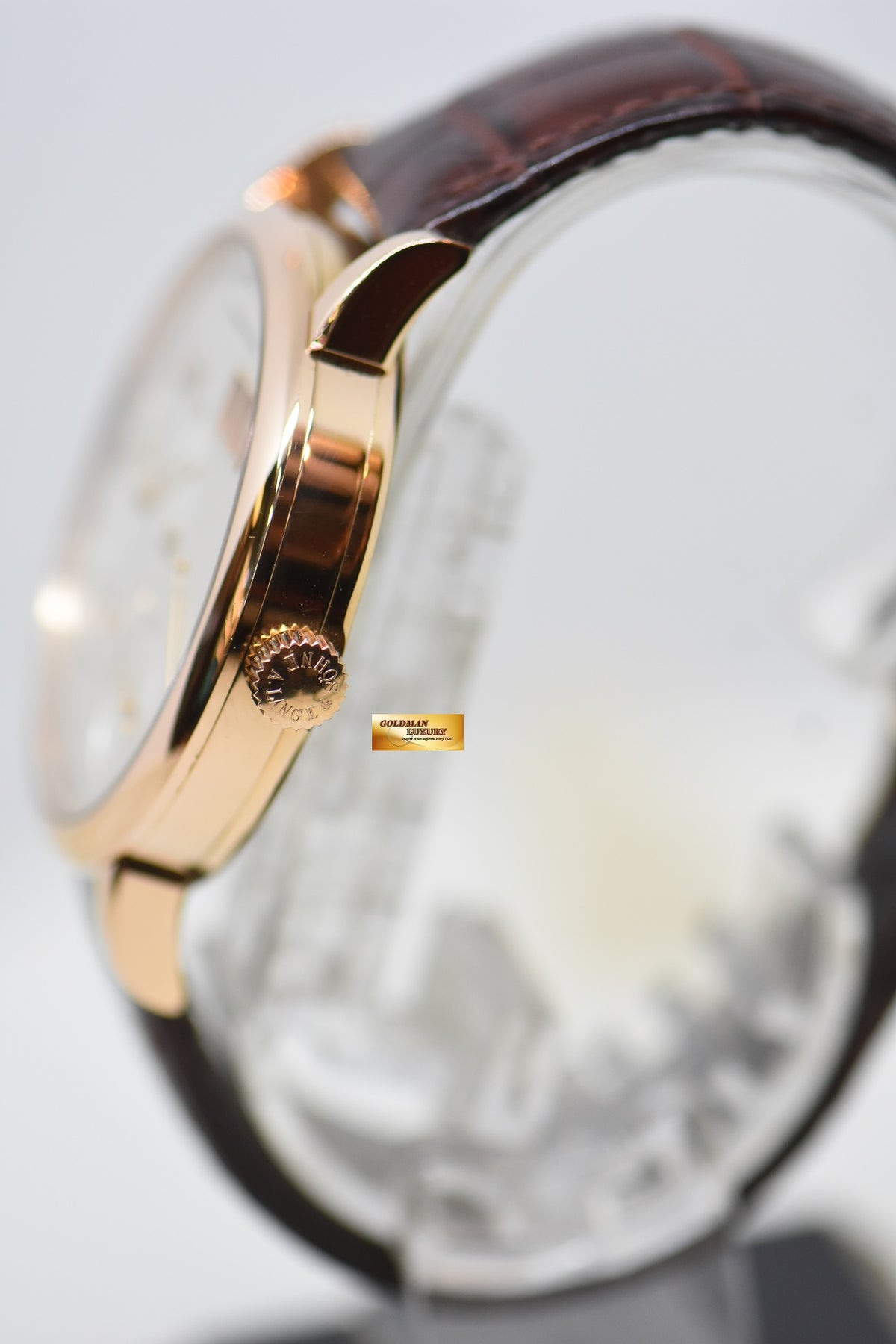 [SOLD] A.LANGE & SOHNE GRAND LANGE 1 SILVER DIAL BIG DATE POWER RESERVE ROSE GOLD IN LEATHER STRAP MANUAL 117.032 (MINT)