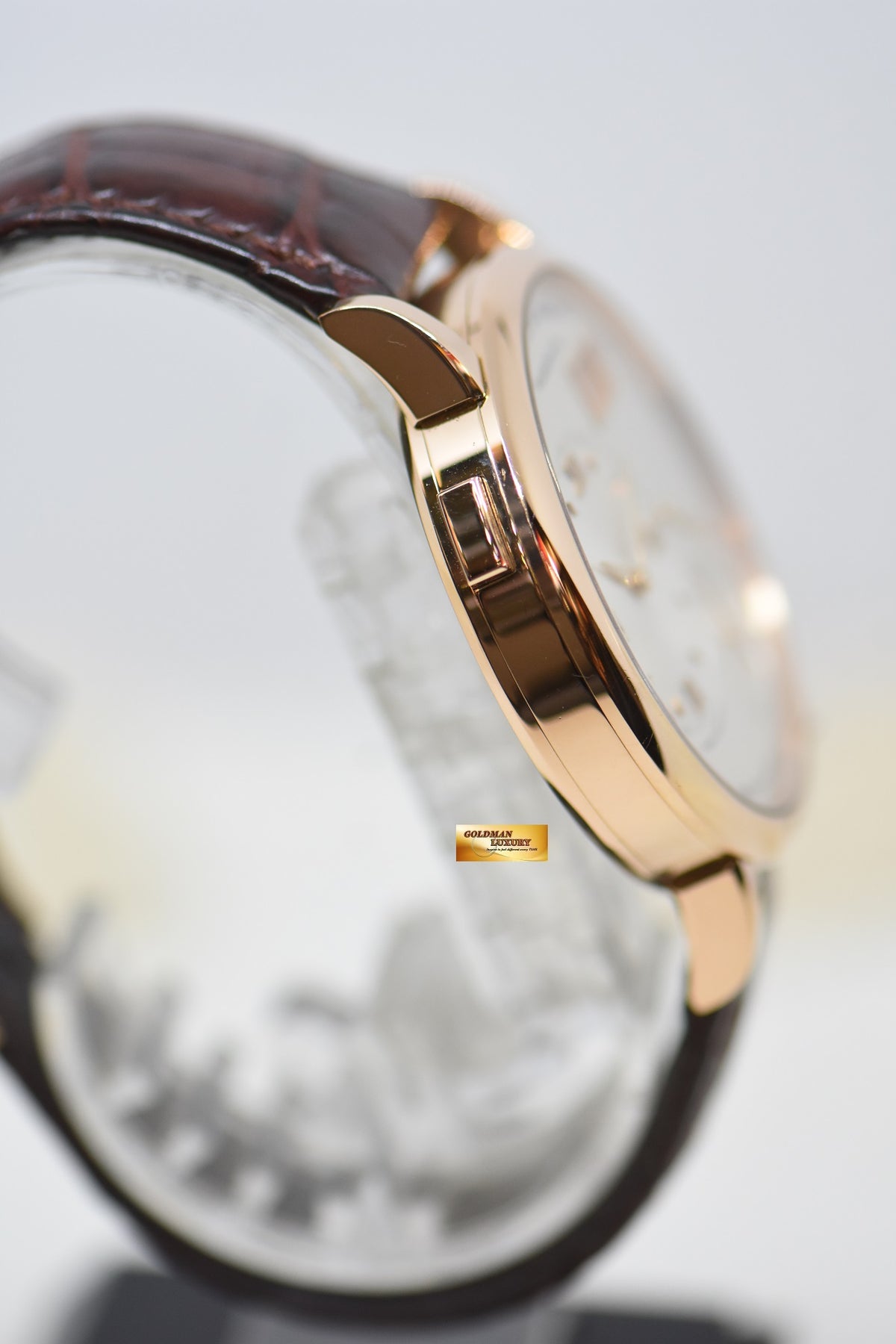 [SOLD] A.LANGE & SOHNE GRAND LANGE 1 SILVER DIAL BIG DATE POWER RESERVE ROSE GOLD IN LEATHER STRAP MANUAL 117.032 (MINT)