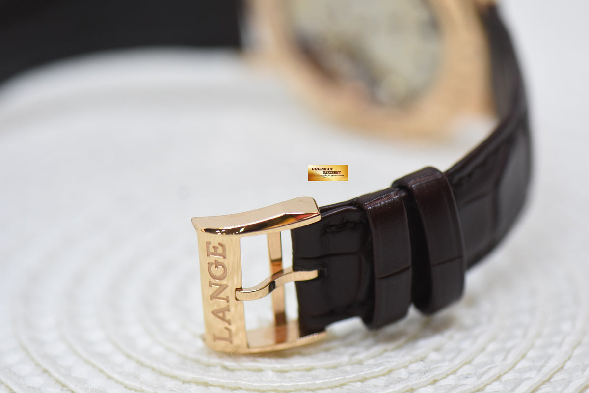 [SOLD] A.LANGE & SOHNE SAXONIA THIN SMALL SECONDS 37mm ROSE GOLD IN STRAP MANUAL 216.032 (MINT)