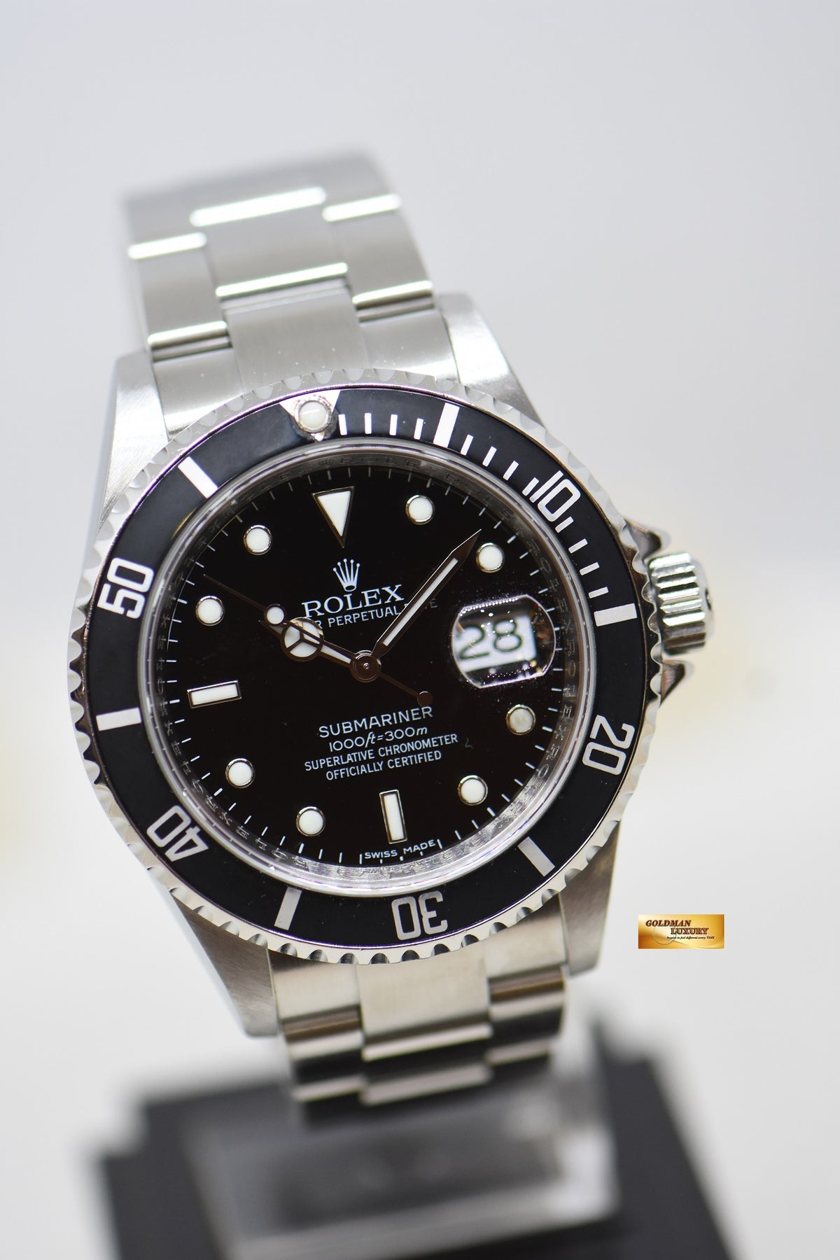 [SOLD] ROLEX OYSTER SUBMARINER 40mm STEEL IN BRACELET BLACK 16610 (CHAPTERING) (MINT)