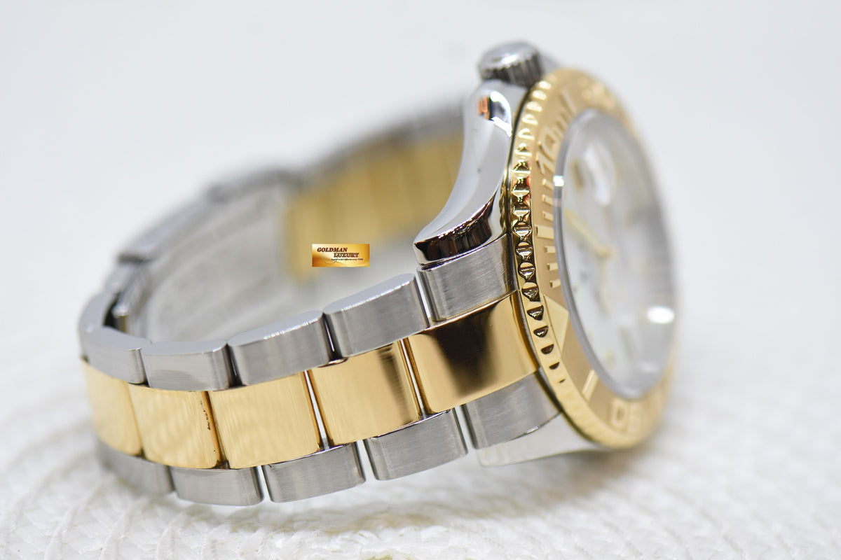 [SOLD] ROLEX OYSTER YACHTMASTER 40mm HALF GOLD IN BRACELET MOP DIAMOND DIAL 16623 (CHAPTERING) (MINT)