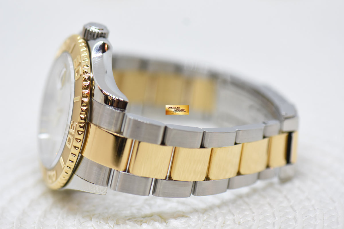 [SOLD] ROLEX OYSTER YACHTMASTER 40mm HALF GOLD IN BRACELET MOP DIAMOND DIAL 16623 (CHAPTERING) (MINT)