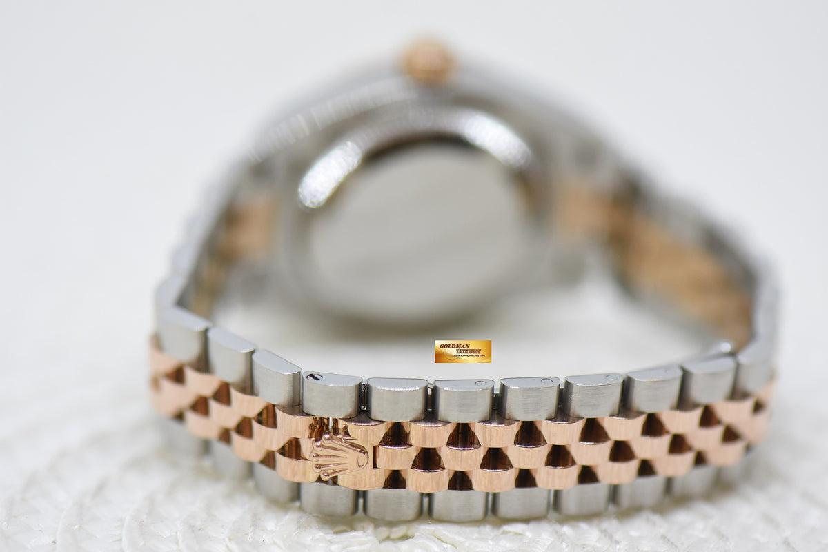 [SOLD] ROLEX OYSTER DATEJUST 28mm EVEROSE GOLD / STEEL IN JUBILEE BRACELET CHOCOLATE DIAL 279161 (LNIB)