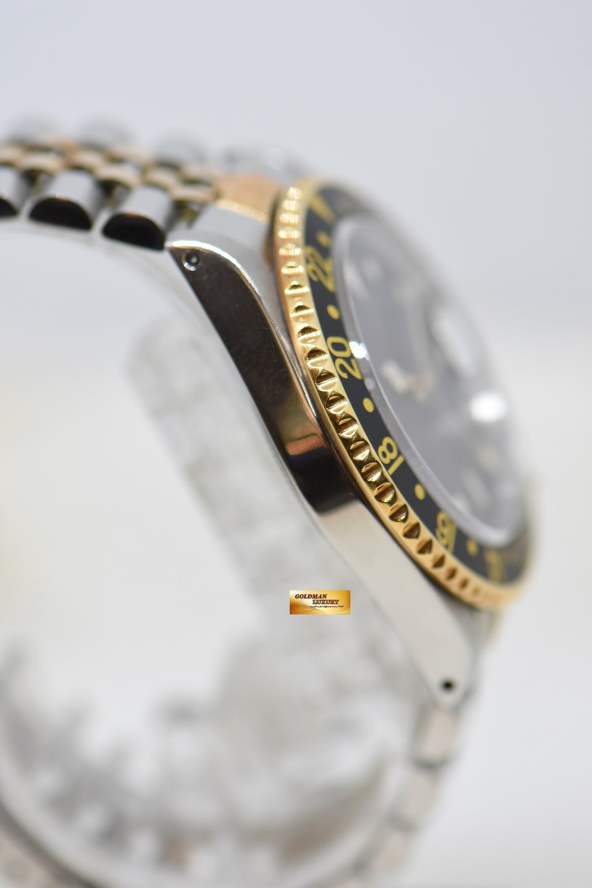 [SOLD] ROLEX OYSTER PERPETUAL GMT-MASTER II 40mm HALF-GOLD JUBILEE BRACELET BLACK TRITIUM DIAL 16713 (NEO-VINTAGE)