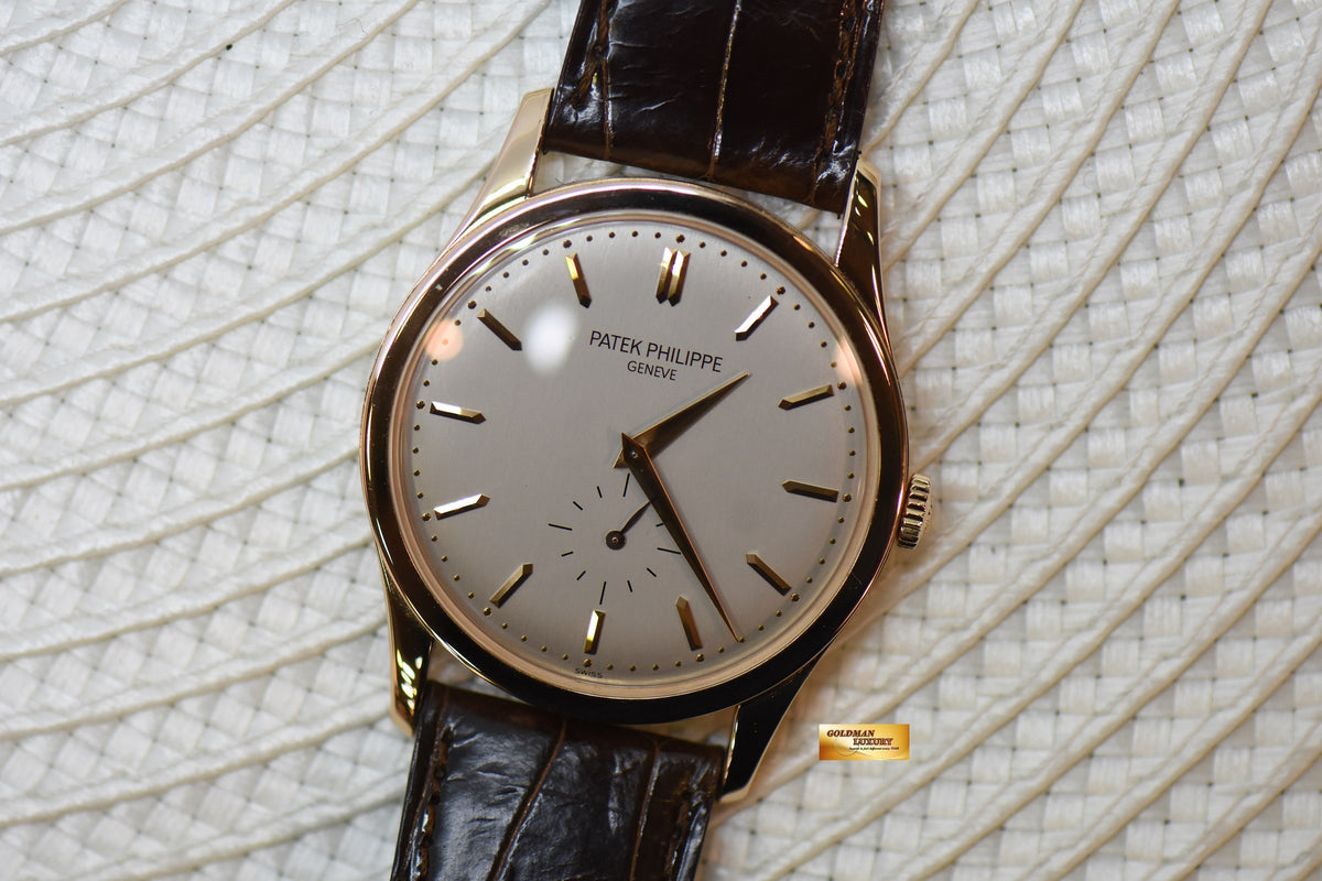 [SOLD] PATEK PHILIPPE CALATRAVA 37mm 18K ROSE GOLD MANUAL WINDING 5196R (MINT)