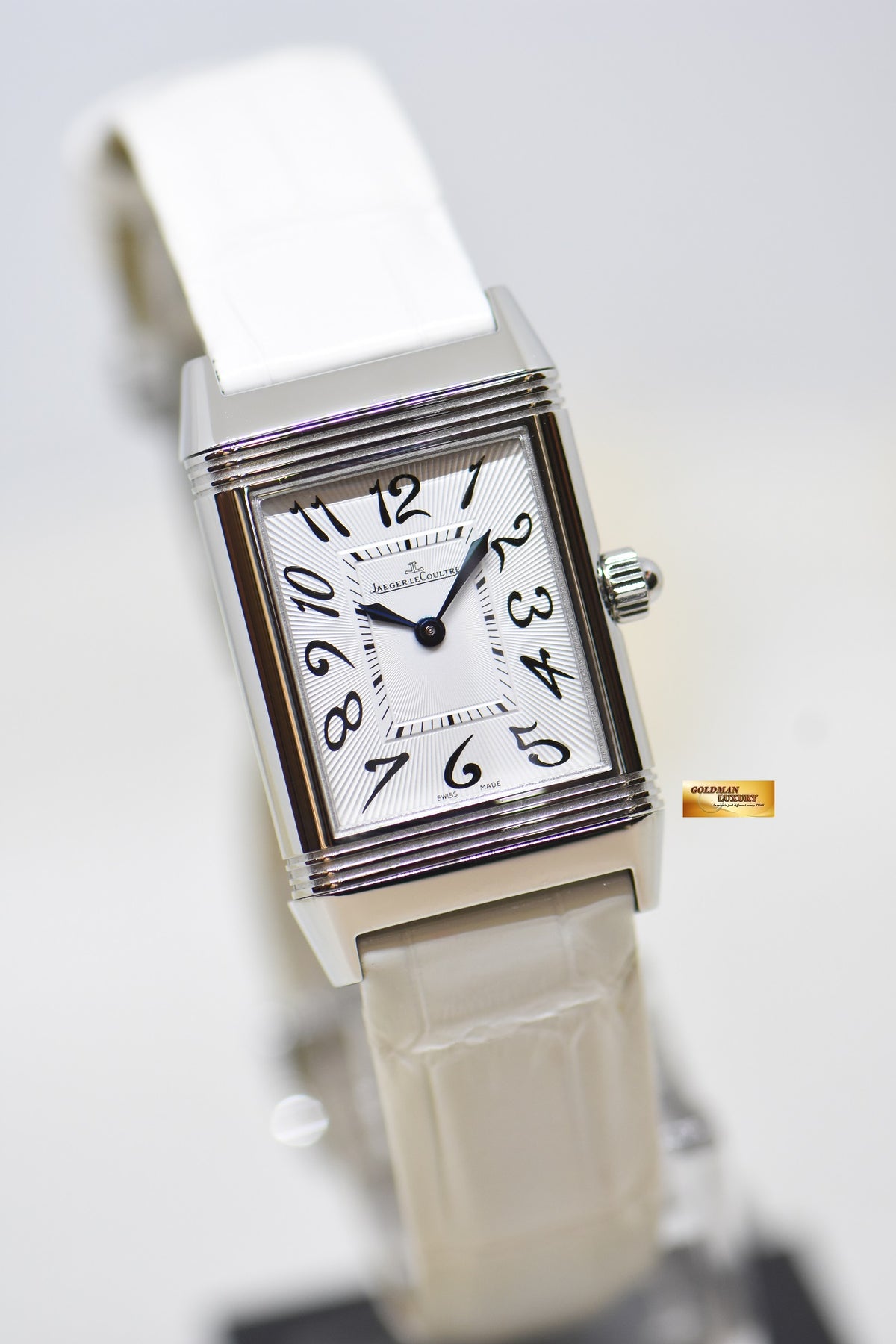 [SOLD] JLC REVERSO DUETTO LADIES STEEL IN LEATHER STRAP MANUAL Q2568402 (MINT)