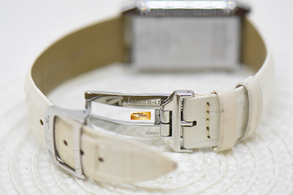 [SOLD] JLC REVERSO DUETTO LADIES STEEL IN LEATHER STRAP MANUAL Q2568402 (MINT)