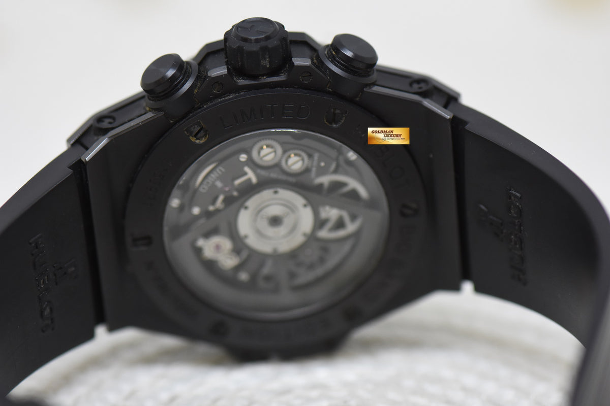 [SOLD] HUBLOT BIG BANG 45mm UNICO “ALL BLACK” CERAMIC CHRONOGRAPH AUTOMATIC 411.CI.1110.RX (MINT)