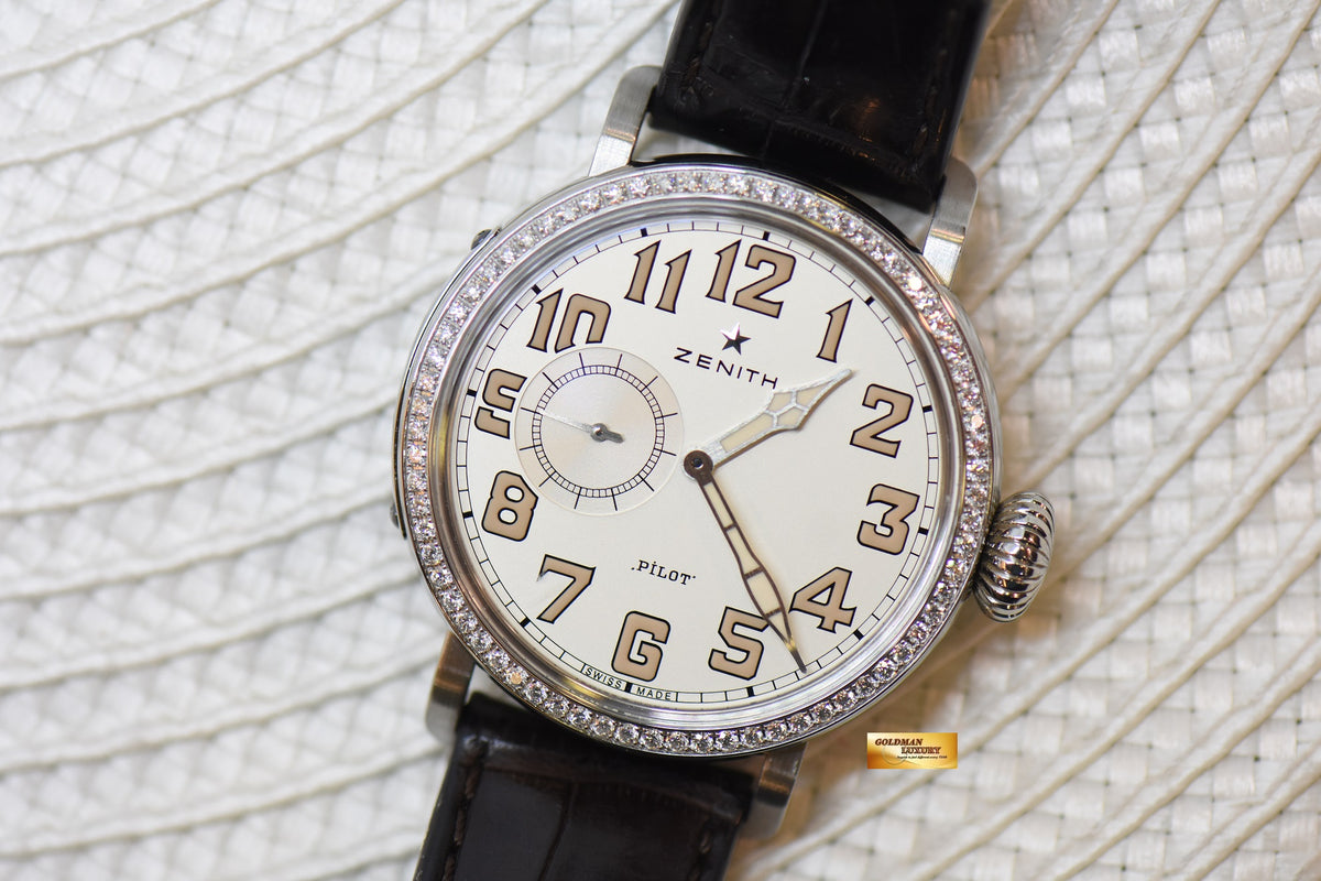 [SOLD] ZENITH PILOT TYPE 20 MONTRE d’AEROREF 40mm LADIES DIAMOND AUTOMATIC 16.1930.681 (MINT)