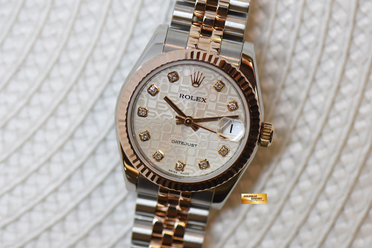 [SOLD] ROLEX OYSTER DATEJUST 31mm COMPUTER DIAMONDS DIAL HALF-EVEROSE GOLD JUBILEE BRACELET 178271 (MINT)
