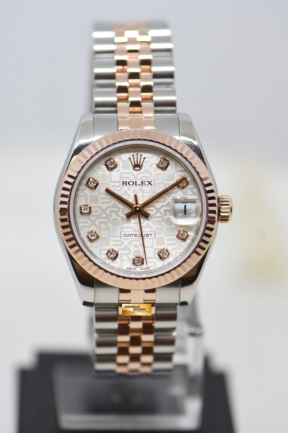 [SOLD] ROLEX OYSTER DATEJUST 31mm COMPUTER DIAMONDS DIAL HALF-EVEROSE GOLD JUBILEE BRACELET 178271 (MINT)