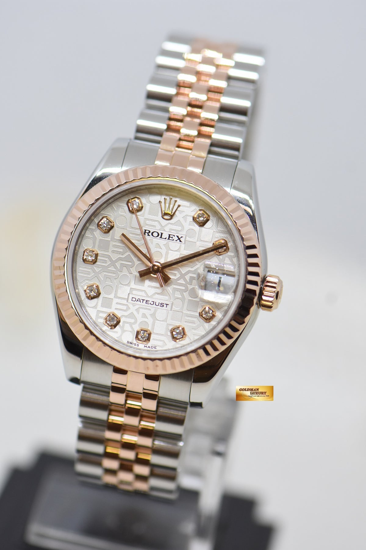[SOLD] ROLEX OYSTER DATEJUST 31mm COMPUTER DIAMONDS DIAL HALF-EVEROSE GOLD JUBILEE BRACELET 178271 (MINT)