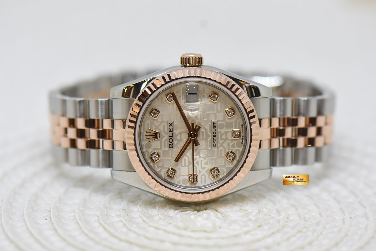 [SOLD] ROLEX OYSTER DATEJUST 31mm COMPUTER DIAMONDS DIAL HALF-EVEROSE GOLD JUBILEE BRACELET 178271 (MINT)
