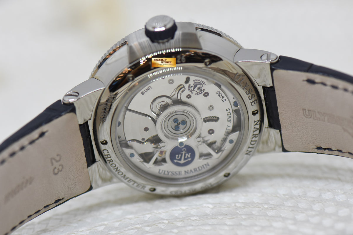 [SOLD] ULYSSE NARDIN MARINE 43mm CHRONOMETER MENS AUTOMATIC BLUE DIAL 1183-126-43 (LNIB)