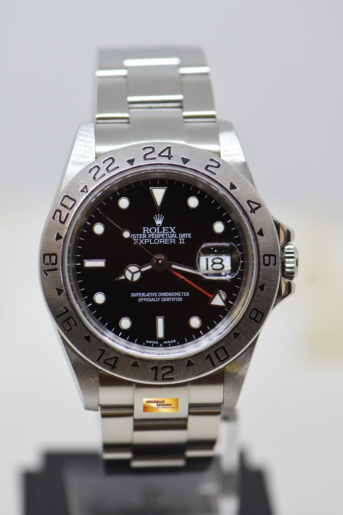 [SOLD] ROLEX OYSTER PERPETUAL EXPLORER II 40mm STEEL BLACK DIAL CALIBRE 3185 16570 (NO PINHOLE) (MINT)