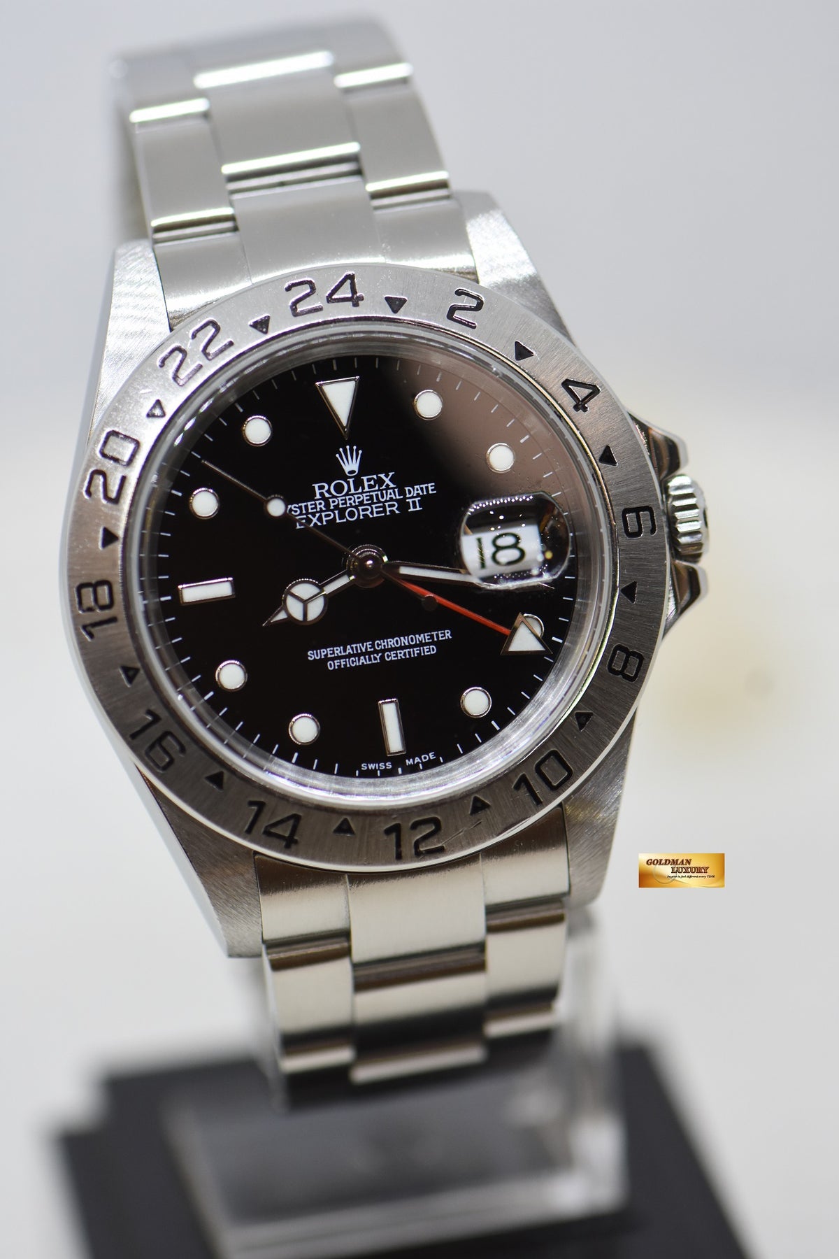 [SOLD] ROLEX OYSTER PERPETUAL EXPLORER II 40mm STEEL BLACK DIAL CALIBRE 3185 16570 (NO PINHOLE) (MINT)