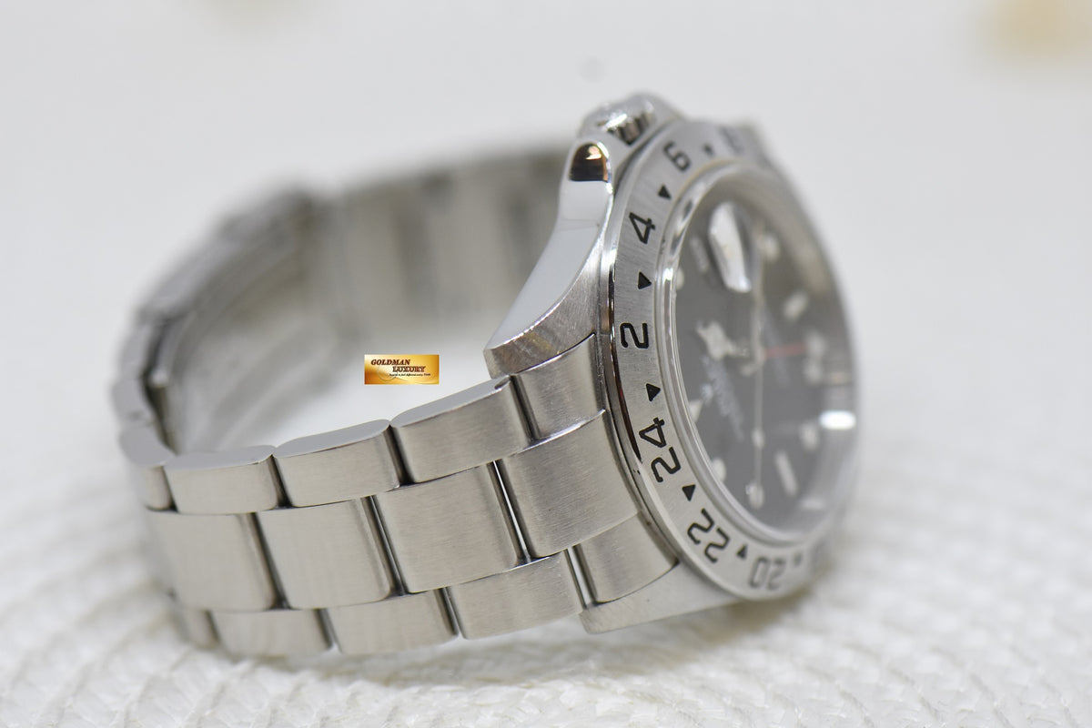 [SOLD] ROLEX OYSTER PERPETUAL EXPLORER II 40mm STEEL BLACK DIAL CALIBRE 3185 16570 (NO PINHOLE) (MINT)