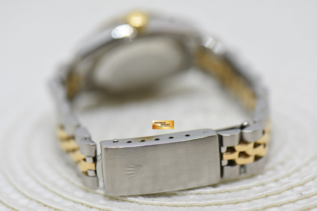 [SOLD] ROLEX OYSTER DATEJUST 26mm HALF-GOLD IN JUBILEE BRACELET WHITE ROMAN DIAL 6917 (NEAR MINT)