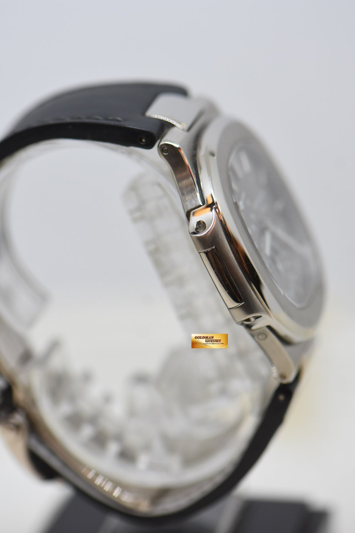 [SOLD] PATEK PHILIPPE NAUTILUS 18K WHITE GOLD IN LEATHER STRAP POWER RESERVE MOONPHASE 5712G (MINT)