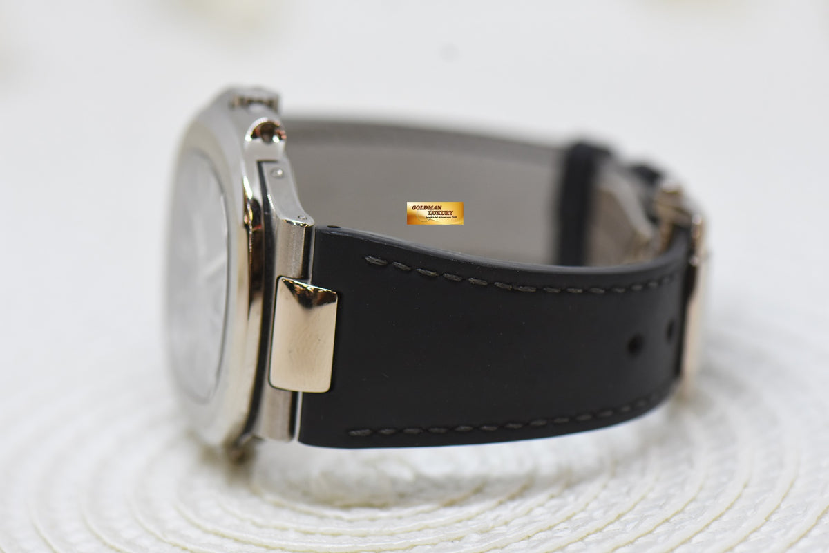 [SOLD] PATEK PHILIPPE NAUTILUS 18K WHITE GOLD IN LEATHER STRAP POWER RESERVE MOONPHASE 5712G (MINT)