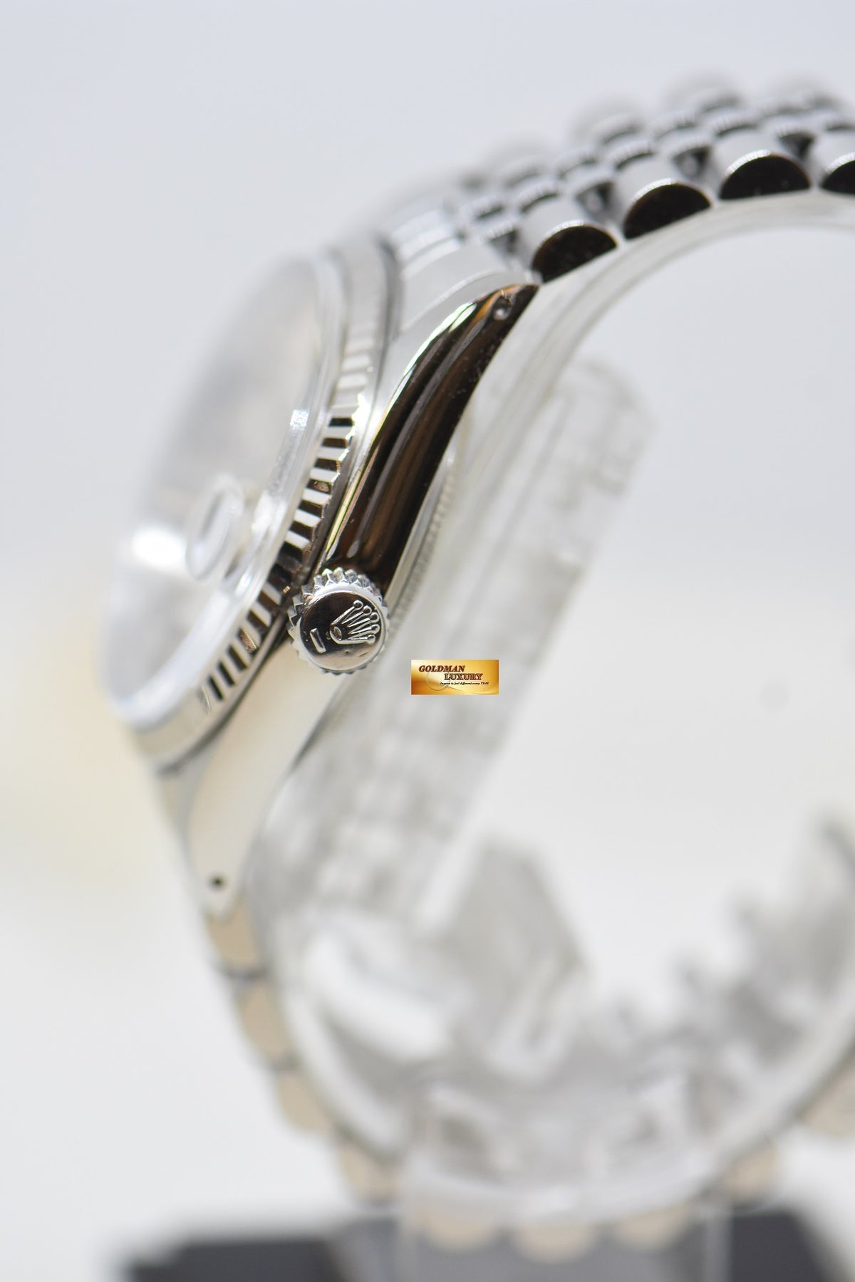[SOLD] ROLEX OYSTER DATEJUST 36mm STEEL IN JUBILEE SILVER TRITIUM DIAL 16014 (QUICKSET-DIAL) (MINT)