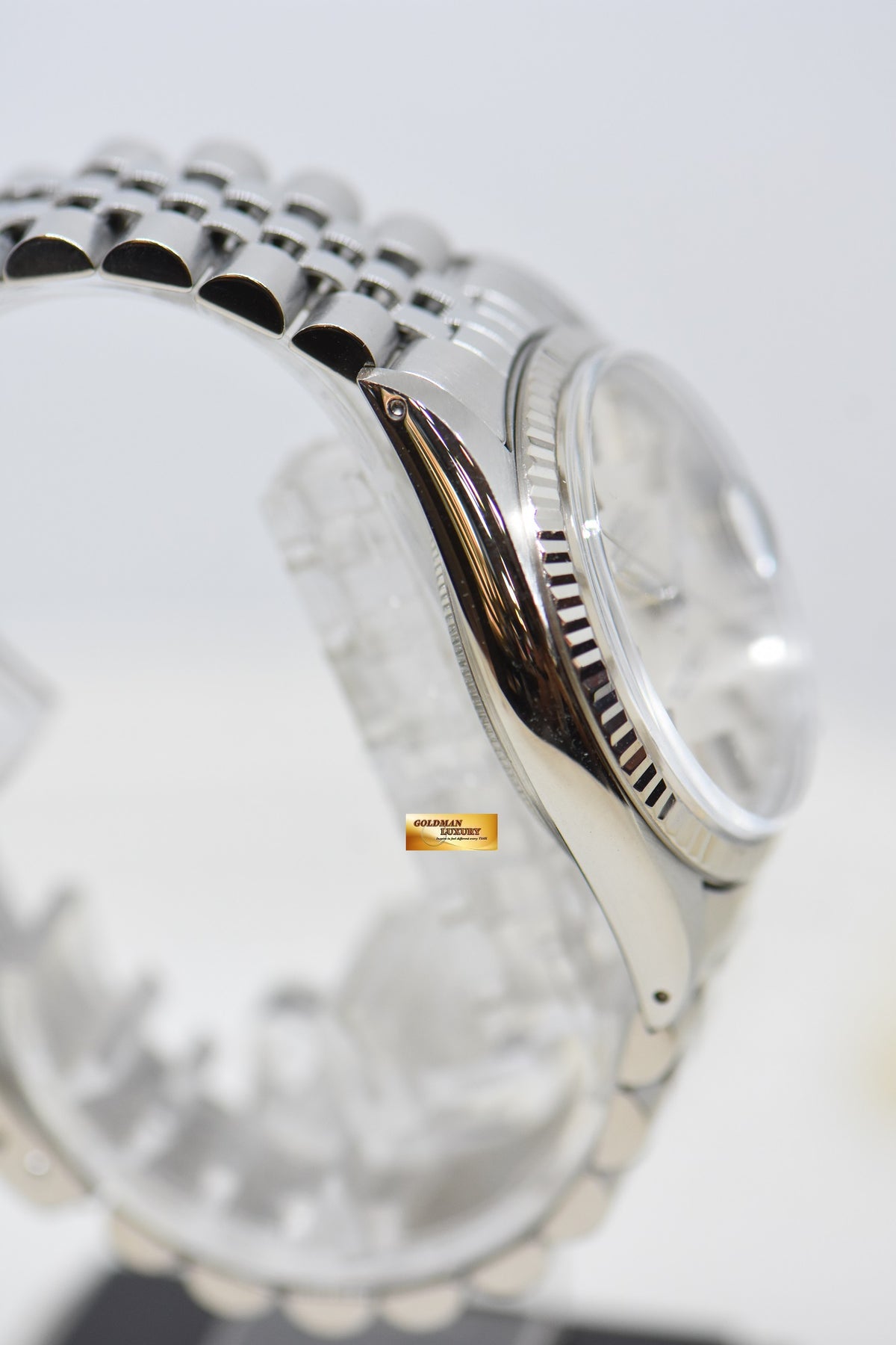 [SOLD] ROLEX OYSTER DATEJUST 36mm STEEL IN JUBILEE SILVER TRITIUM DIAL 16014 (QUICKSET-DIAL) (MINT)