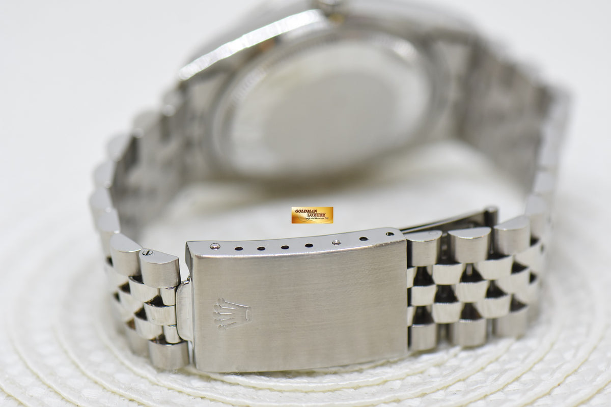 [SOLD] ROLEX OYSTER DATEJUST 36mm STEEL IN JUBILEE SILVER TRITIUM DIAL 16014 (QUICKSET-DIAL) (MINT)