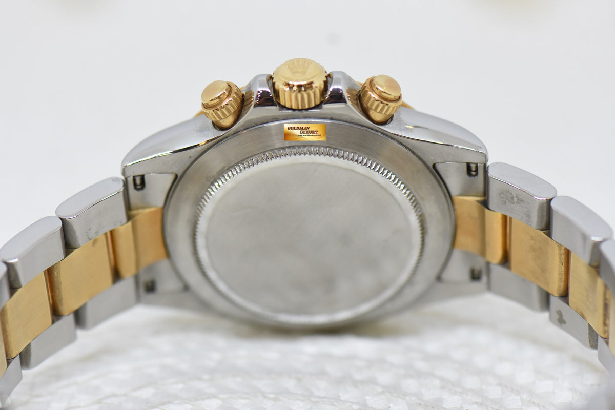 [SOLD] ROLEX OYSTER DAYTONA CHRONOGRAPH 40mm HALF-GOLD IN BRACELET BLACK DIAL 116523 (MINT)