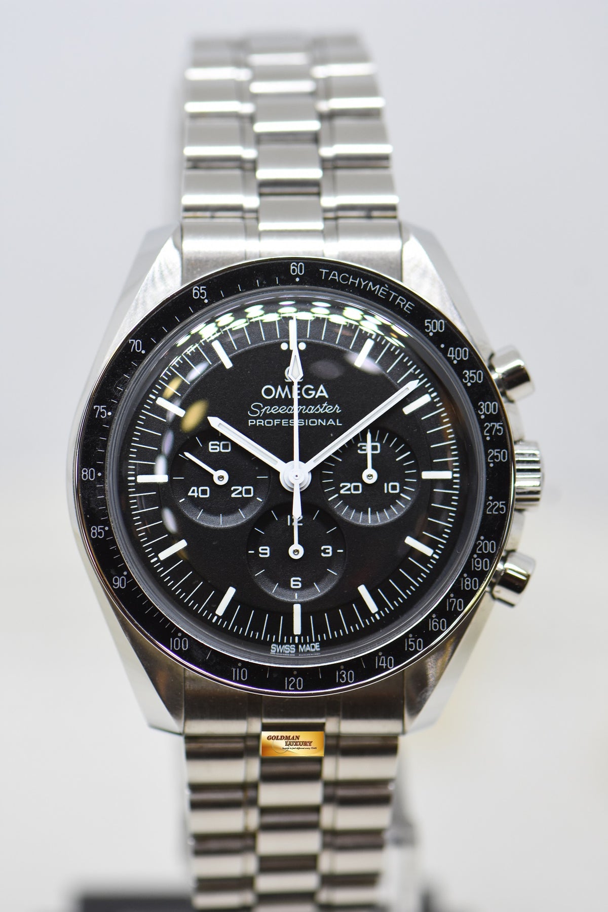 [SOLD] OMEGA SPEEDMASTER MOONWATCH C.3861 CHRONOGRAPH 42mm STEEL IN BRACELET BLACK 310.30.42.50.01.001 (MINT)