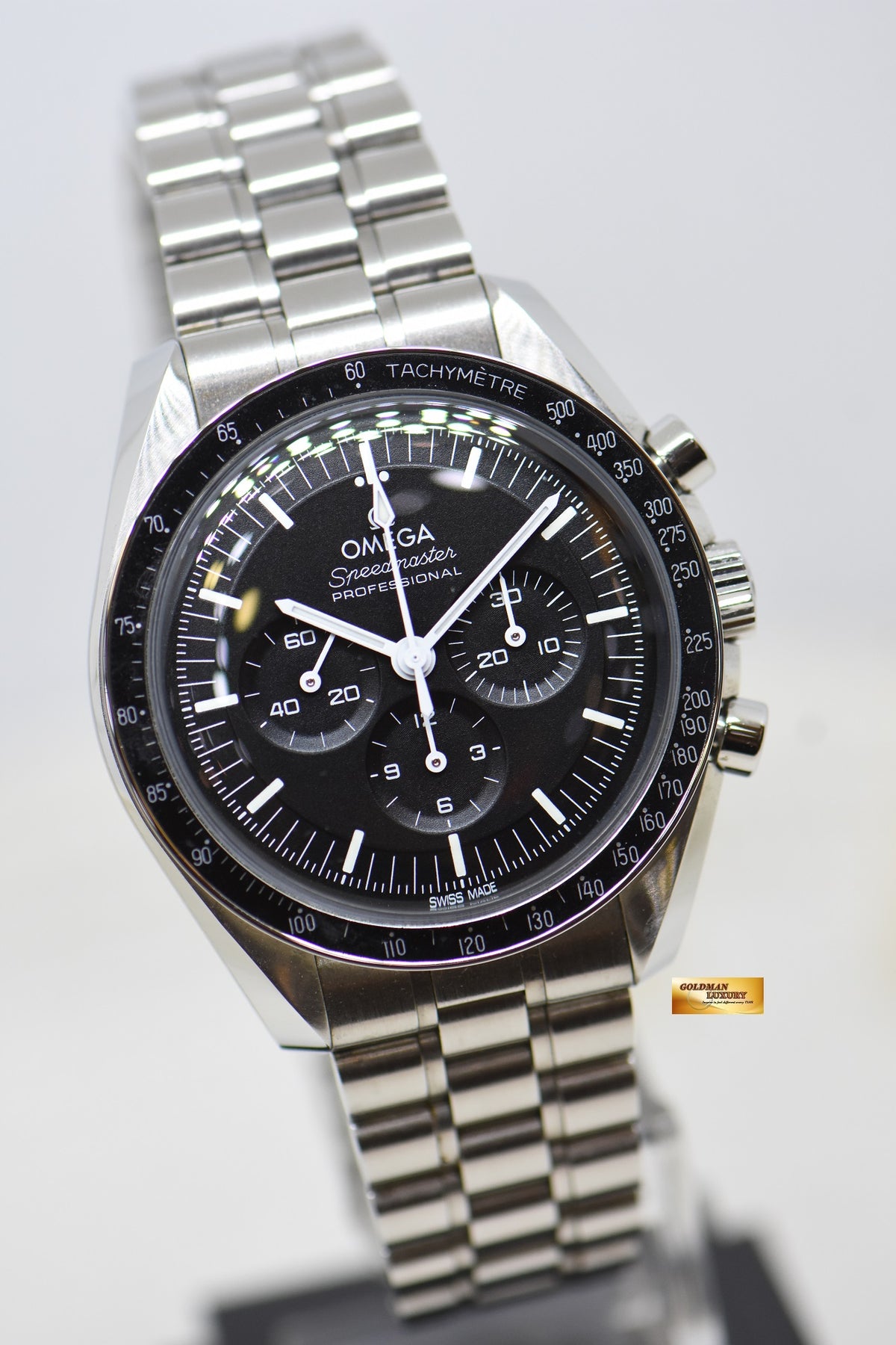 [SOLD] OMEGA SPEEDMASTER MOONWATCH C.3861 CHRONOGRAPH 42mm STEEL IN BRACELET BLACK 310.30.42.50.01.001 (MINT)