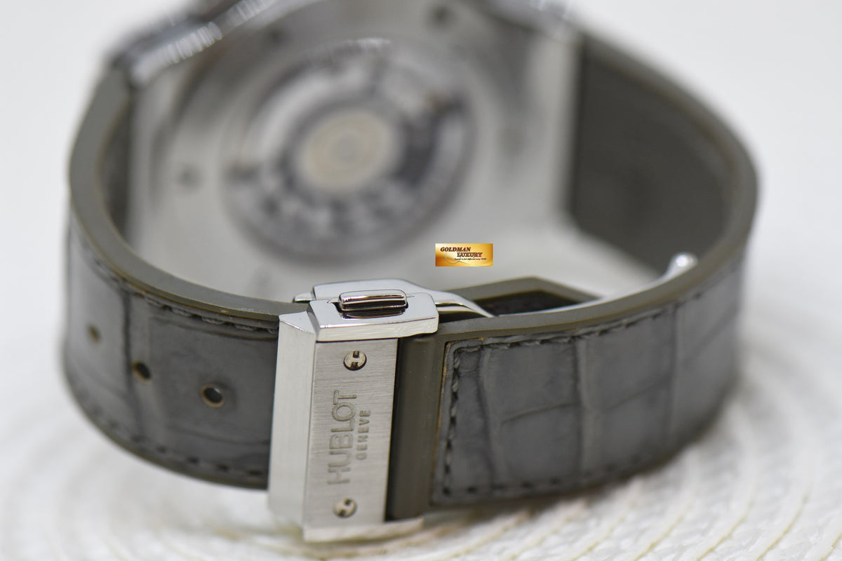 [SOLD] HUBLOT BIG BANG CHRONOGRAPH 41mm EARL GREY STEEL IN RUBBER STRAP DIAMOND BEZEL AUTOMATIC 342.ST.5010.LR.1104 (MINT)