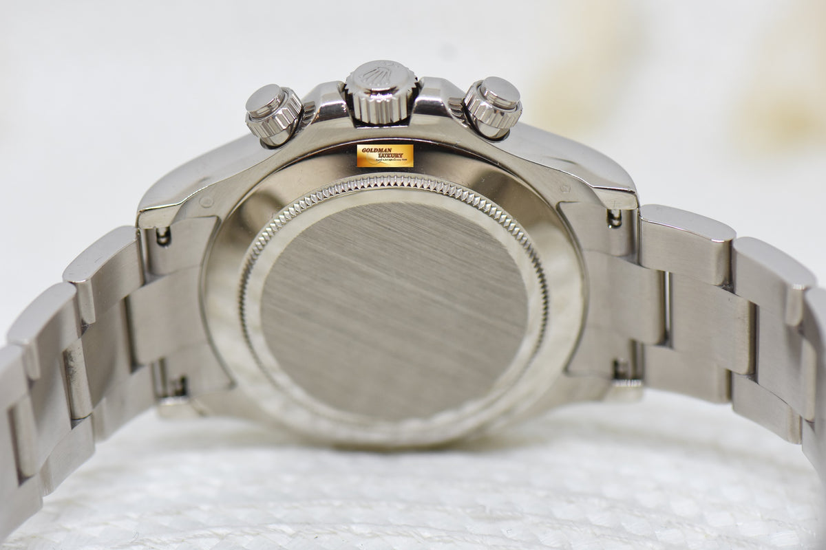 [SOLD] ROLEX OYSTER DAYTONA CHRONOGRAPH 40mm WHITE GOLD IN OYSTER BRACELET BLACK RACING DIAL “SPYDER” 116509 (MINT)