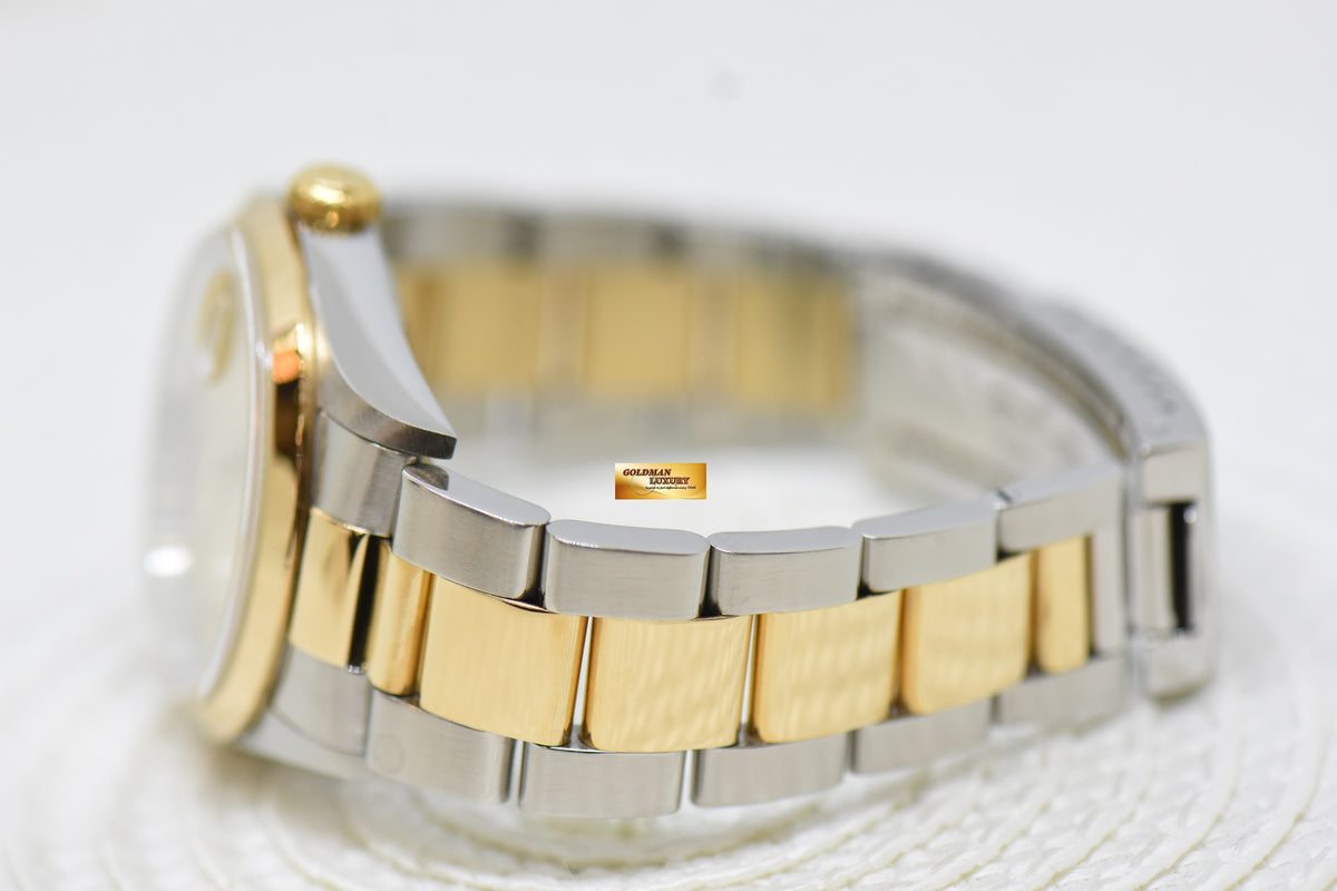 [SOLD] ROLEX OYSTER DATEJUST 36mm HALF-GOLD IN OYSTER BRACELET GOLD DIAL 16203 (MINT)