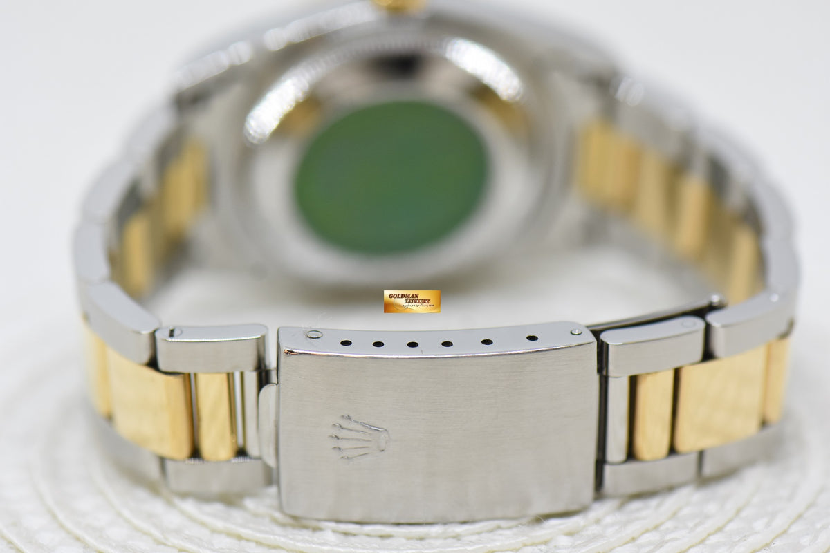 [SOLD] ROLEX OYSTER DATEJUST 36mm HALF-GOLD IN OYSTER BRACELET GOLD DIAL 16203 (MINT)