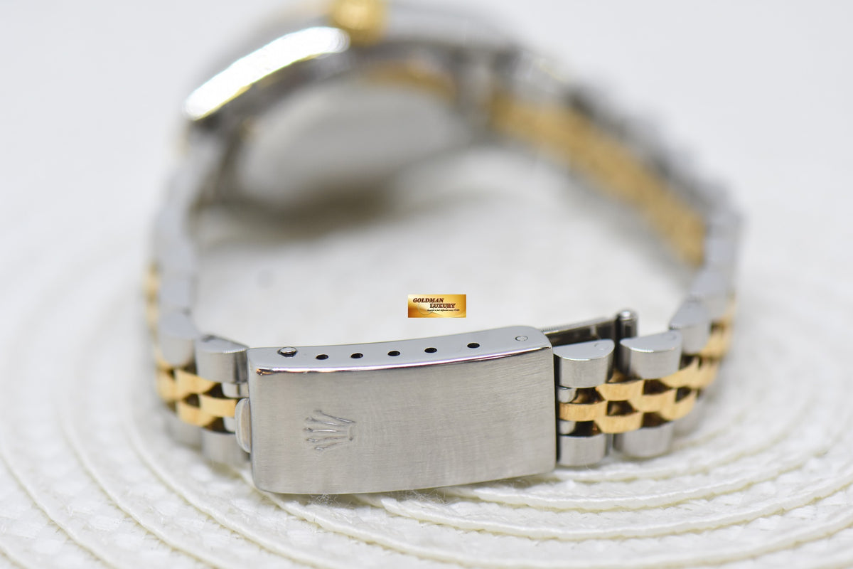 [SOLD] ROLEX OYSTER DATEJUST 26mm HALF-GOLD IN JUBILEE BRACELET GOLD DIAMOND DIAL 69173 (MINT)