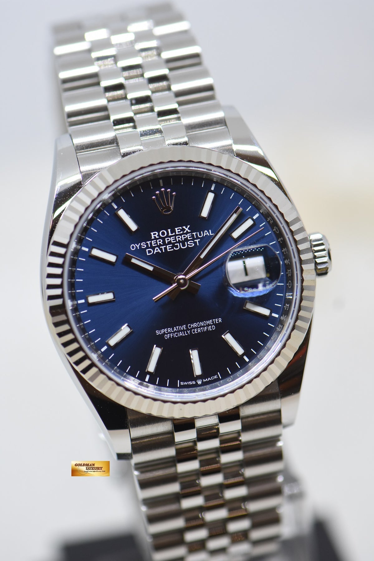 [SOLD] ROLEX OYSTER PERPETUAL DATEJUST 36mm STEEL IN JUBILEE BRACELET BLUE DIAL 126234 (LNIB)