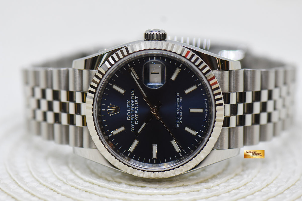 [SOLD] ROLEX OYSTER PERPETUAL DATEJUST 36mm STEEL IN JUBILEE BRACELET BLUE DIAL 126234 (LNIB)