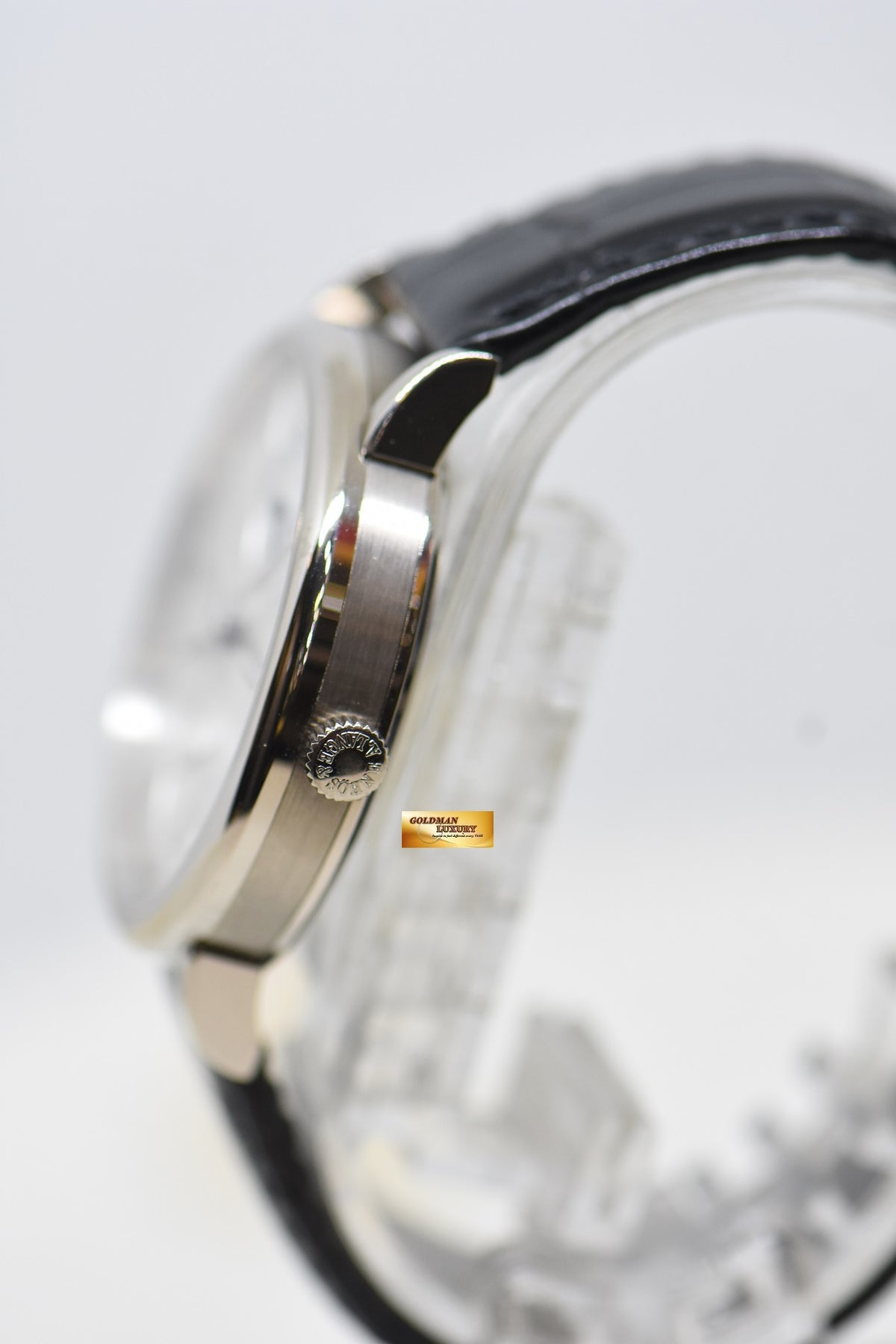 [SOLD] A.LANGE & SOHNE SAXONIA DUAL TIME 38.5mm WHITE GOLD IN STRAP AUTOMATIC 386.026 (MINT)