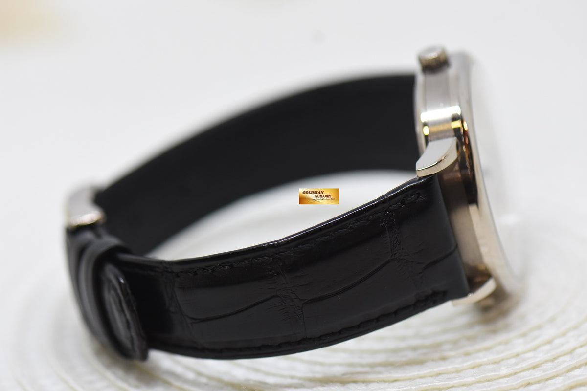 [SOLD] A.LANGE & SOHNE SAXONIA DUAL TIME 38.5mm WHITE GOLD IN STRAP AUTOMATIC 386.026 (MINT)