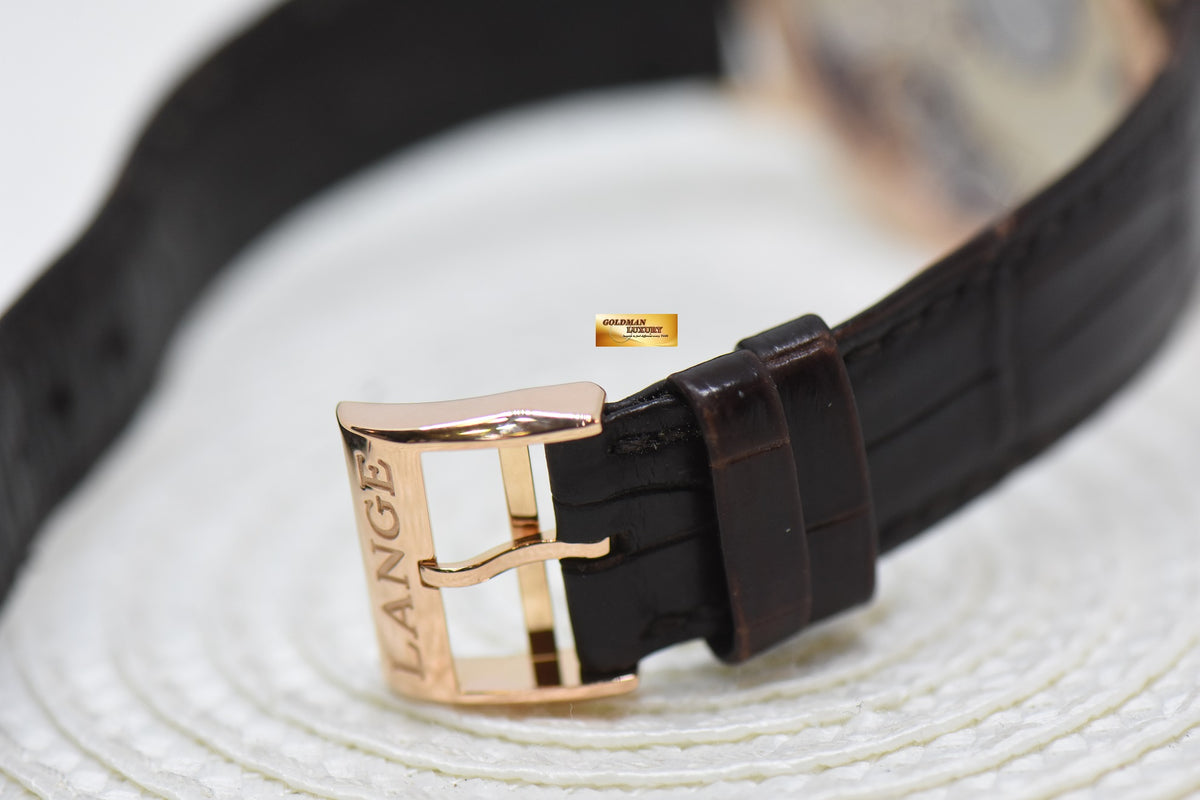 [SOLD] A.LANGE & SOHNE SAXONIA THIN 37mm ROSE GOLD IN STRAP MANUAL 201.033 (MINT)