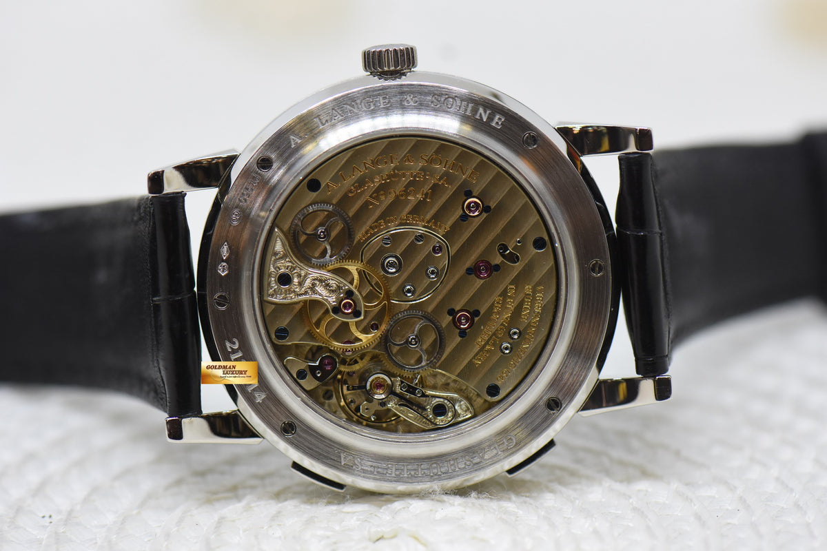 [SOLD] A.LANGE & SOHNE LANGE 1 TIMEZONE 41.9mm PLATINUM IN LEATHER STRAP OUTSIZED DATE DAY/NIGHT MANUAL 116.025 (MINT)