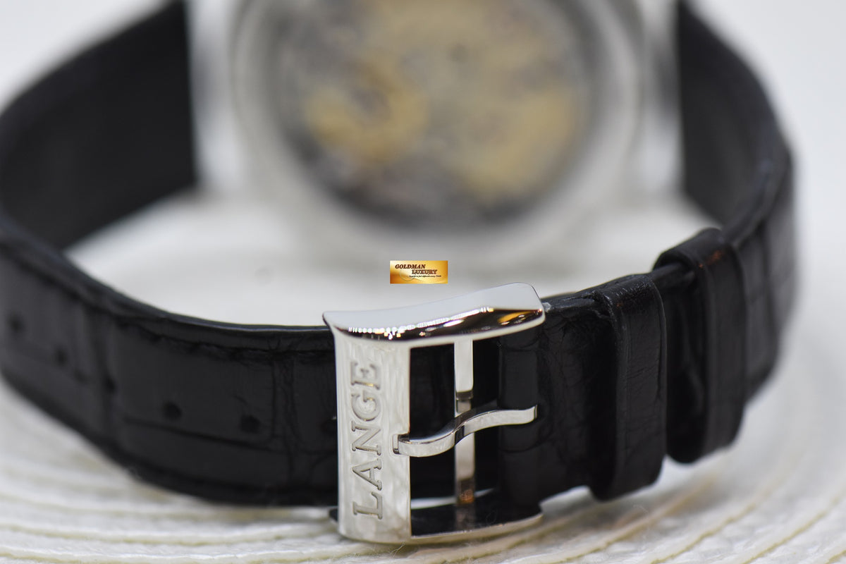 [SOLD] A.LANGE & SOHNE LANGE 1 TIMEZONE 41.9mm PLATINUM IN LEATHER STRAP OUTSIZED DATE DAY/NIGHT MANUAL 116.025 (MINT)