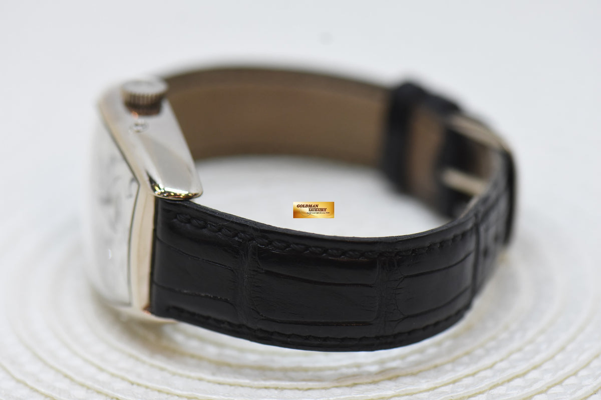 [SOLD] FRANCK MULLER CASABLANCA PERPETUAL CALENDAR MOONPHASE WHITE GOLD IN LEATHER STRAP AUTOMATIC 5850QP (MINT)